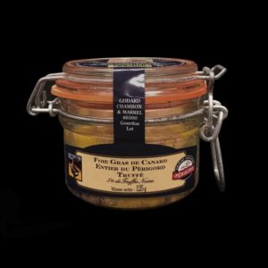 Le foie gras de canard entier du Périgord à la truffe noire du Périgord 5%. Recette à l’Ancienne  90 gr. –