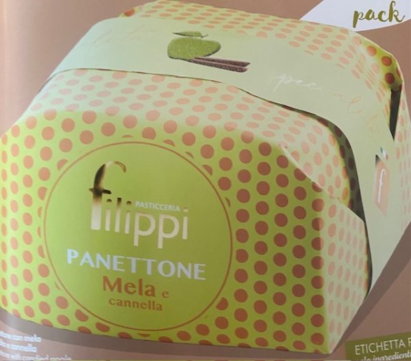 Panettone aux pommes et cannelle de la pâtisserie Filippi   ( pièce de 1 kg )