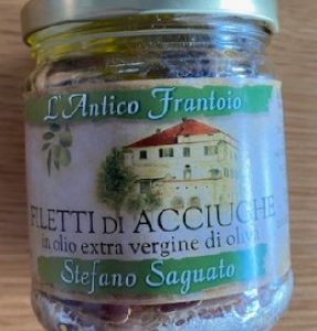 Filets d’anchois à l’huile d’olive extra vierge 200 gr.  de  Stefano Saguato Diano S. Pietro