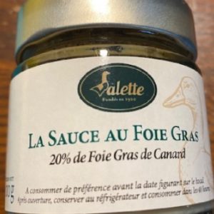 La sauce au foie gras 20 % de foie gras de canard  100  gr
