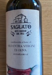 Huile  extra vierge aromatisé au piment de 250 ml de Saguato Diano S. Pietro