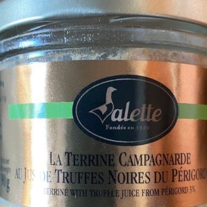 Terrine campagnarde aux jus de truffes noires du Périgord  90 gr