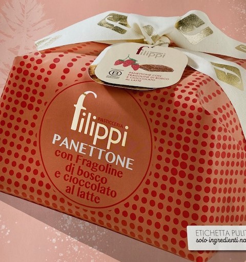 Panettone aux fraises des bois chocolat au lait 1 kg