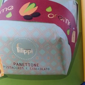 Panettone farci à la crème de pistache et chocolat     750  gr.